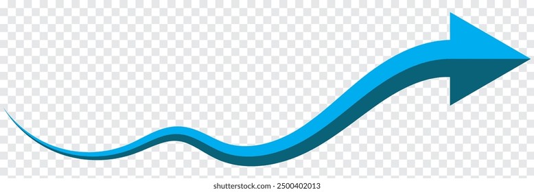 Arrow flat style icon on transparent background. arrow icon for your website design, logo, app, ui. arrow indicated the direction symbol. curved arrow sign. cursor for digital upload icon, vector.