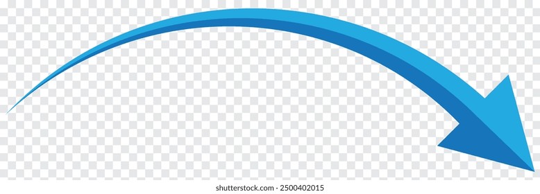 Arrow flat style icon on transparent background. arrow icon for your website design, logo, app, ui. arrow indicated the direction symbol. curved arrow sign. cursor for digital upload icon, vector.