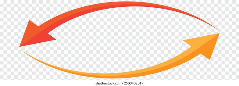 Arrow flat style icon on transparent background. arrow icon for your website design, logo, app, ui. arrow indicated the direction symbol. curved arrow sign. cursor for digital upload icon, vector.