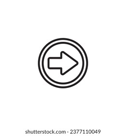 Arrow flat style isolated, stock vector. Arrow flat vector icon.