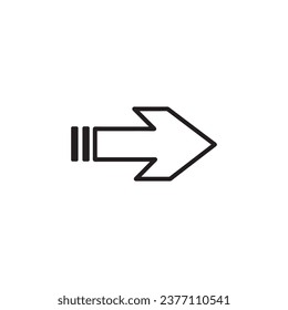 Estilo plano de flecha aislado, vector de stock. Icono de vector plano de flecha.