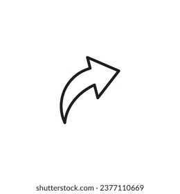 Arrow flat style isolated, stock vector. Arrow flat vector icon.