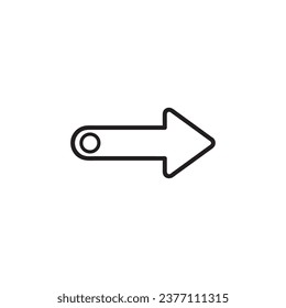 Arrow flat style isolated, stock vector. Arrow flat vector icon.