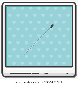 Arrow flat vector icon.