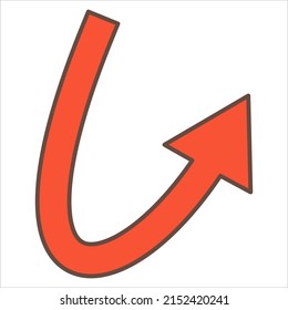Arrow flat vector icon for social media marketing and business