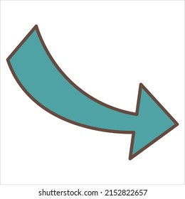 Arrow flat vector icon for social media marketing and business