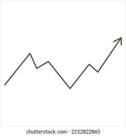 Icono de vector plano de flecha para marketing en medios sociales y negocios