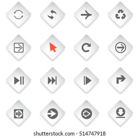arrow flat web icons for user interface design