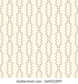 Arrow fletching seamless pattern. Ethnic, tribal print. Eclectic ornament. Repeated geometric shapes background. Native americans ornamental wallpaper. Vector abstract digital paper