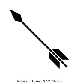 Arrow fletching tools silhouette vector art illustration