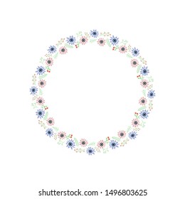 Arrow flower Brushes Wreath Frame Pattern