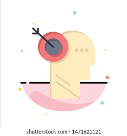 Arrow, Focus, Precision, Target Abstract Flat Color Icon Template