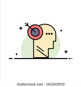 Arrow, Focus, Precision, Target Business Logo Template. Flat Color