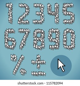 Arrow font Part 1/2 full Alphabet ABC