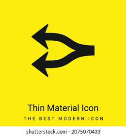Arrow Fork minimal bright yellow material icon