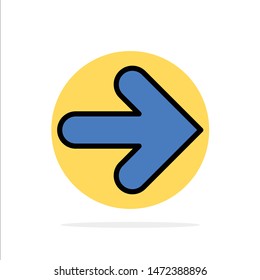 Arrow, Forward, Arrows, Right Abstract Circle Background Flat color Icon