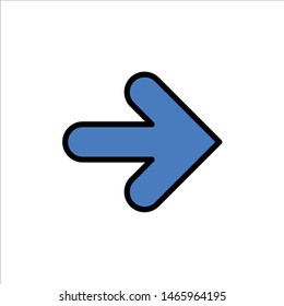 Arrow, Forward, Arrows, Right  Flat Color Icon. Vector icon banner Template. Vector Icon Template background