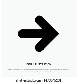 Arrow, Forward, Arrows, Right solid Glyph Icon vector