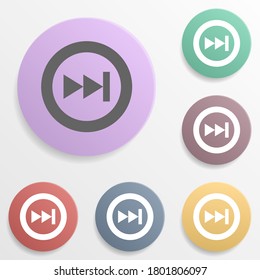 Arrow, forward badge color set icon. Simple glyph, flat vector of arrows icons for ui and ux, website or mobile application