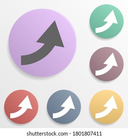 Arrow, forward badge color set icon. Simple glyph, flat vector of arrows icons for ui and ux, website or mobile application