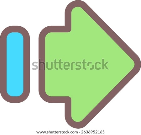 Arrow Forward Filled Style Icon Design