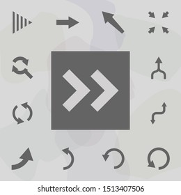 Arrow, forward icon. Universal set of arrows for website design and development, app development