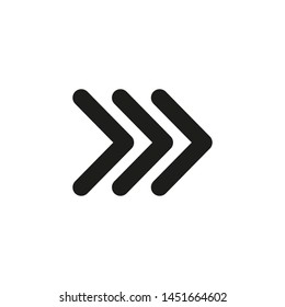 Arrow, forward icon. Vector illustration, flat design.