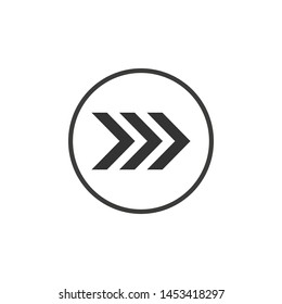 Arrow, forward icon. Vector illustration, flat design.