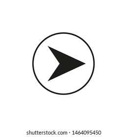 Arrow, forward icon. Vector illustration, flat design.
