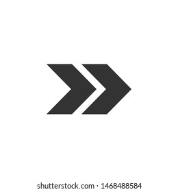 Arrow, forward icon. Vector illustration, flat design.