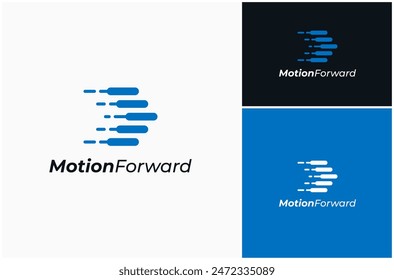 Arrow Forward Next Delivery Fast Speed Motion Digital Abstract Vector Logo Design Illustration