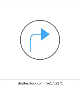 Arrow forward solid icon, mobile sign and Next pictogram, vector graphics, a colorful linear pattern on a white background, eps 10.
