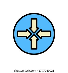 Arrow four direction icon. Simple color with outline vector elements of pointer icons for ui and ux, website or mobile application