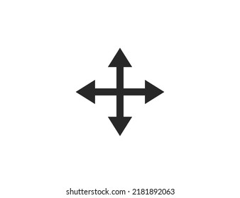 Arrow, four way, direction icon. Vector illustration.