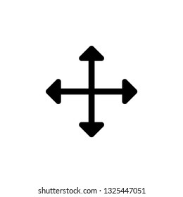 Arrow four way icon design template vector isolated illustration