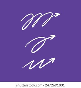 Arrow freehand 2d retro design 