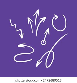 Arrow freehand vector 2d retro 