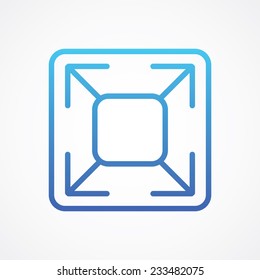 Arrow Fullscreen Maximize Scale Resize icon. Vector illustration for web sites and mobile applications. Simple Flat Metro design style. ESP10