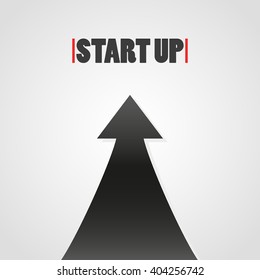 Arrow in the future. 3d style.  Business concept