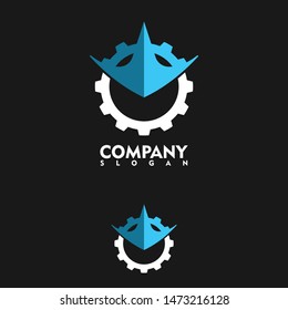 Arrow Gear logo designs concept vector, Bright Mechanic logo template, best Repair logo symbol