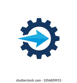 Arrow Gear Logo Icon Design
