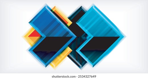 Arrow geometric abstract vector background. Vector Illustration For Wallpaper, Banner, Background, Card, Book Illustration, landing page