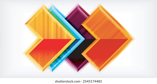 Arrow geometric abstract vector background. Vector Illustration For Wallpaper, Banner, Background, Card, Book Illustration, landing page