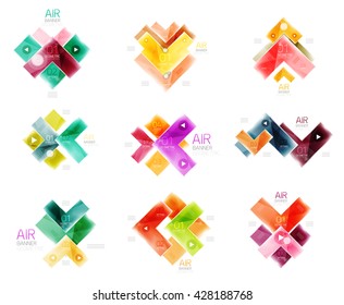 Arrow geometric banner. Universal colorful business infographic templates