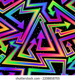 Arrow geometric pattern with space background.