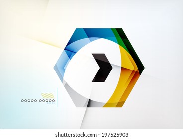 Arrow Geometric Shape Abstract Business Background. Graphic Design Template