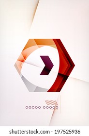Arrow Geometric Shape Abstract Business Background. Graphic Design Template