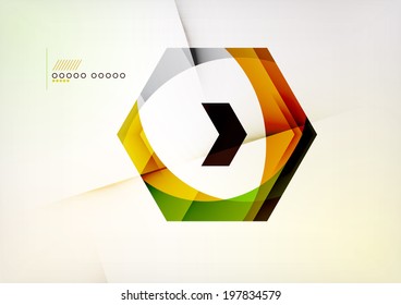Arrow Geometric Shape Abstract Business Background. Graphic Design Template