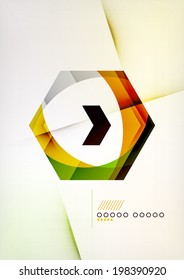 Arrow Geometric Shape Abstract Business Background. Graphic Design Template