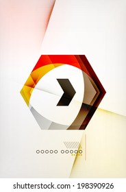 Arrow Geometric Shape Abstract Business Background. Graphic Design Template